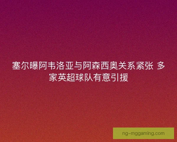 塞尔曝阿韦洛亚与阿森西奥关系紧张 多家英超球队有意引援